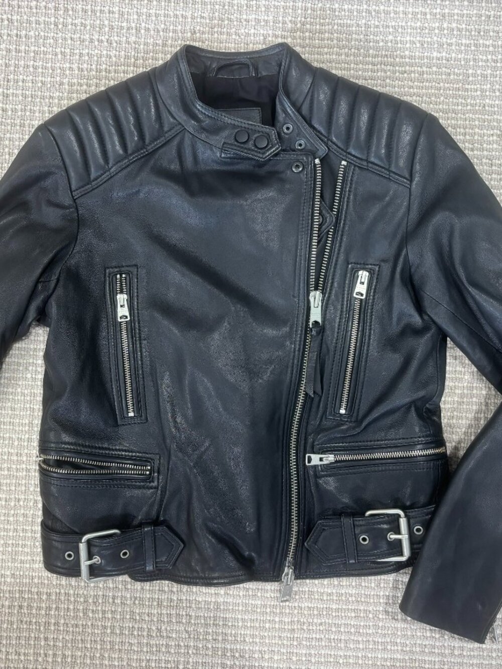 Allsaints Kerr Leather Jacket  Size 8